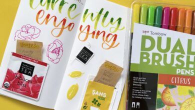 Create a Tea Themed Journal Spread for National Craft Month