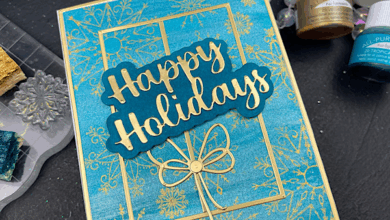 Shimmering Snowflakes Card with All-Purpose Inks Shimmering Snowflakes Card with All-Purpose Inks