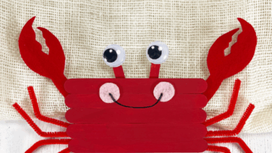 Easy To Make Crab Craft For Kids With Free Template