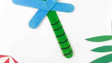 Popsicle Stick Dragon Fly Craft