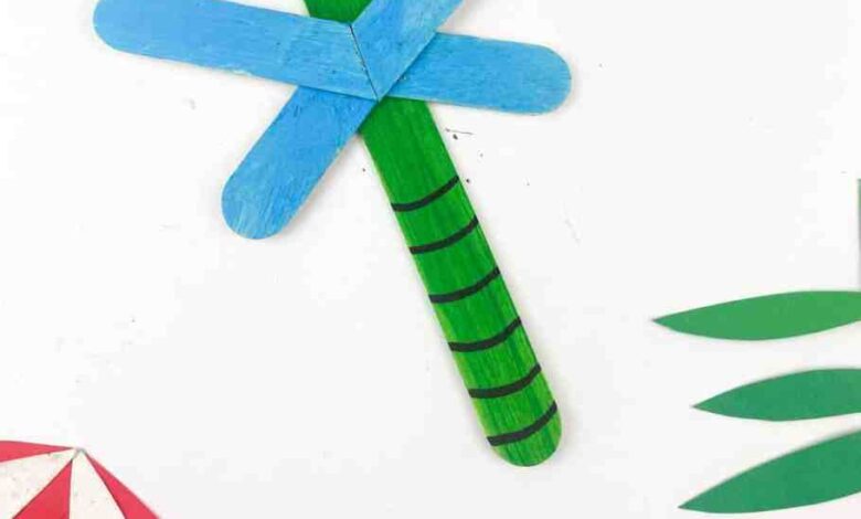 Popsicle Stick Dragon Fly Craft
