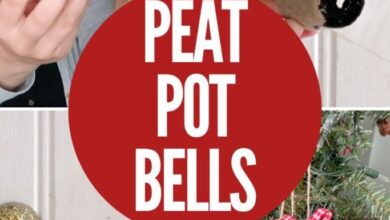 DIY Christmas Bells Made from Dollar Tree Peat Pots