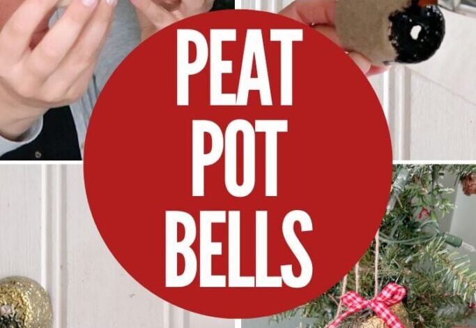 DIY Christmas Bells Made from Dollar Tree Peat Pots