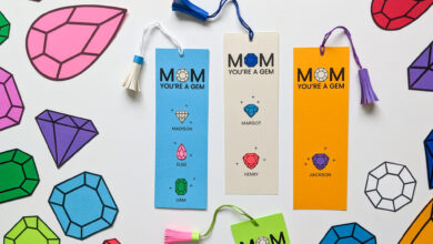 “Mom, You’re a Gem” Birthstone Bookmarks | Easy DIY Mother’s Day Gift Idea