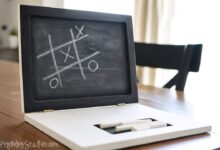 Free Plans for a DIY Chalkboard Laptop Toy