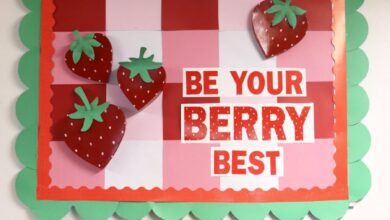 Berry Best Bulletin Board – A girl and a glue gun