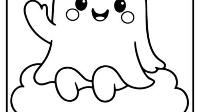 Free Ghost Coloring Pages – 56 Printables for Kids & Adults