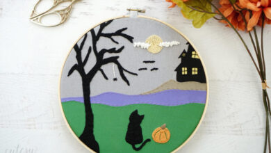 Halloween Cat Embroidery – Cutesy Crafts Halloween Cat Embroidery – Cutesy Crafts
