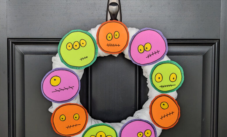 Halloween Monster Wreath DIY for Your Door