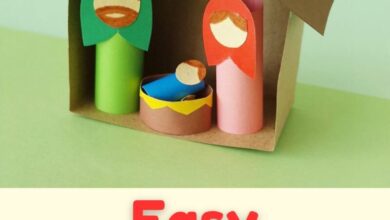 Easy Nativity Paper Craft Tutorial (Free Template!)