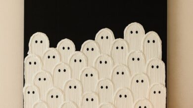 Halloween Spooky-Cute Dimensional Ghost Canvas Art — CraftBits.com