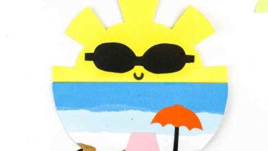 Rocking Sun Craft with Free Printable Template Rocking Sun Craft with Free Printable Template