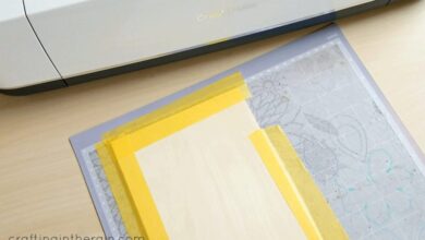 Taping Materials to Cricut Mat Taping Materials to Cricut Mat