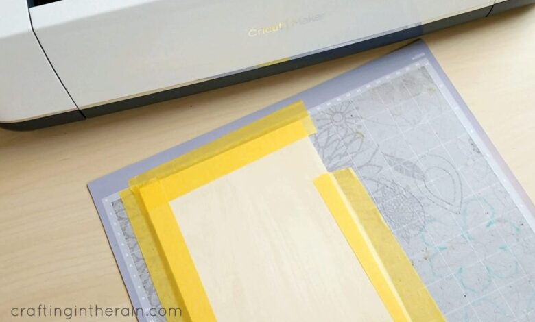 Taping Materials to Cricut Mat