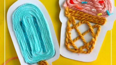 Kid’s craft Yarn art – A girl and a glue gun Kid’s craft Yarn art – A girl and a glue gun