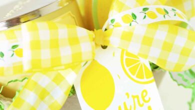 How to Make a Cute Lemon Themed Gift with a Free Printable Tag How to Make a Cute Lemon Themed Gift with a Free Printable Tag